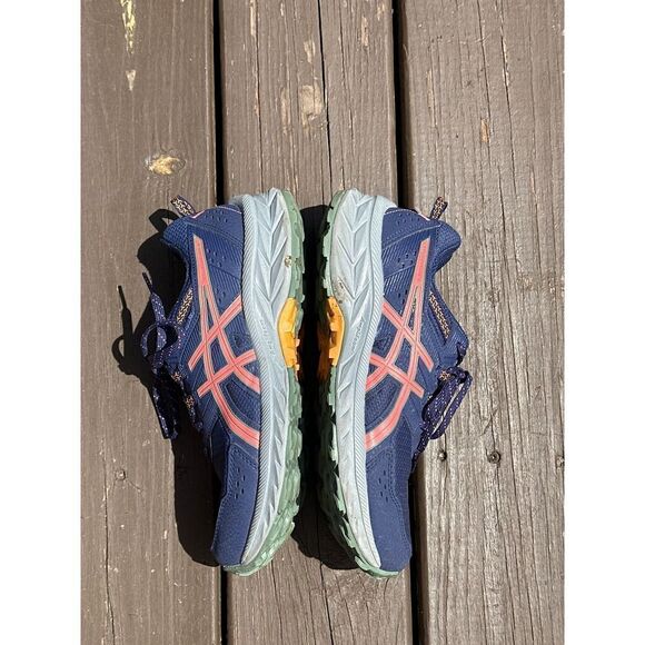 Asics Gel-Venture 9 Trail Running Indigo Blue/Papaya Shoe Size 7W - Picture 5 of 12